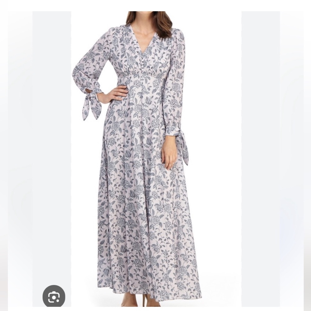 Gal Meets Glam Florence Blush floral maxi dress Size 4